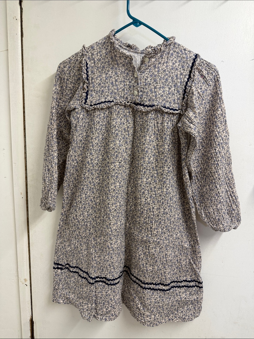 Children's Floral Nightgown - Blue Floral Pajama Dress